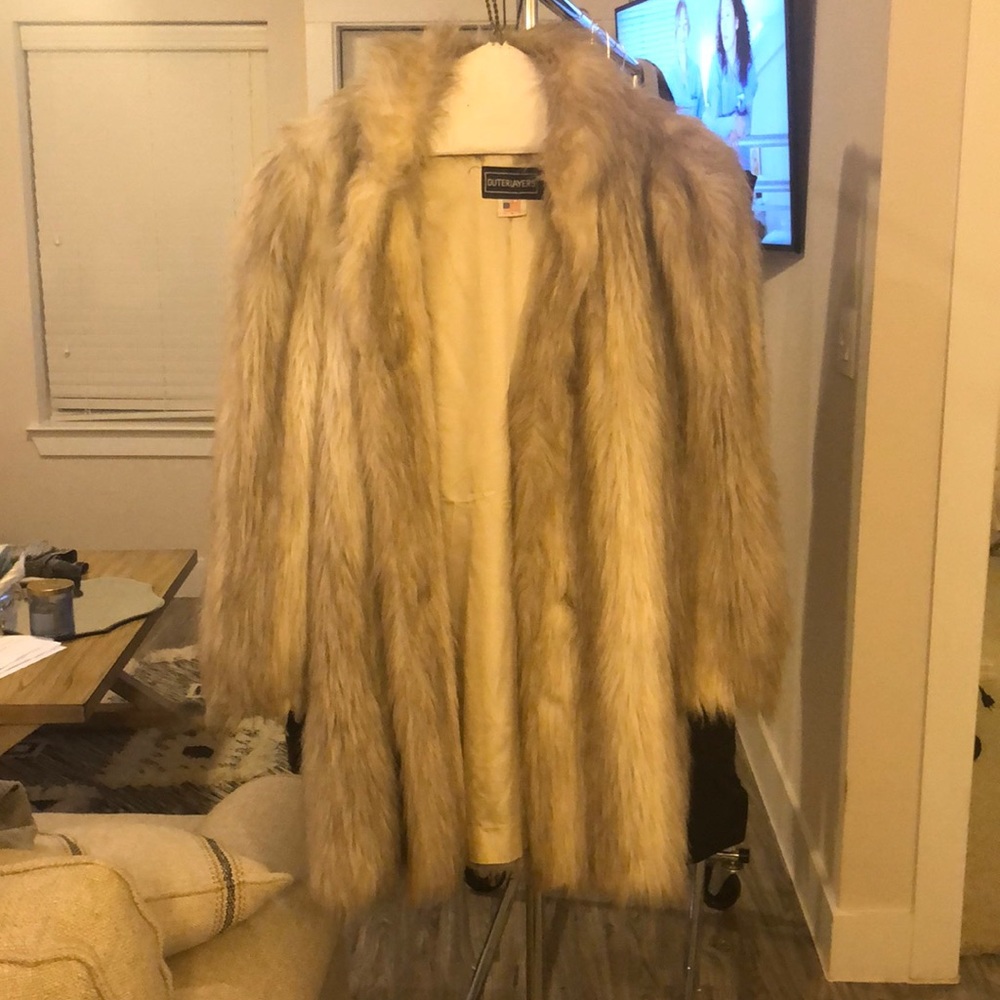 Vintage Handmade Faux Fur Coat
